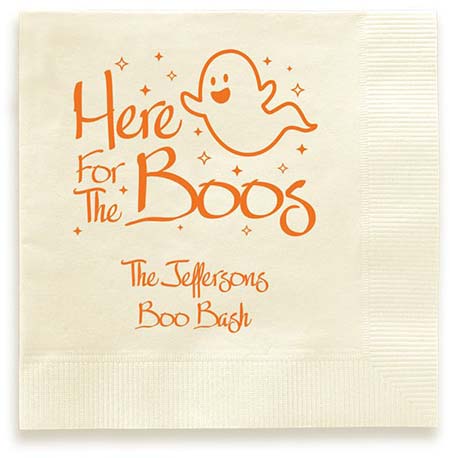 Here For The Boos Personalized 3-Ply Napkins by Embossed Graphics