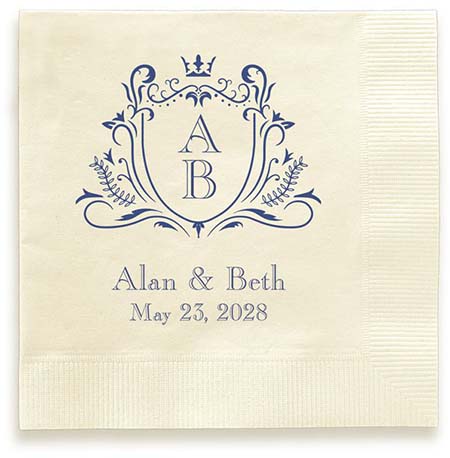 Regal Personalized 3-Ply Wedding Napkins by Embossed Graphics