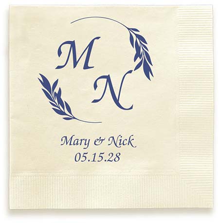 Harvest Personalized 3-Ply Wedding Napkins by Embossed Graphics