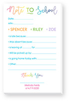 Large Note to School Notepads by Donovan Designs (Rainbow)