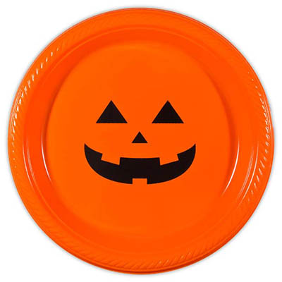 Jack O'Lantern Plastic Plates