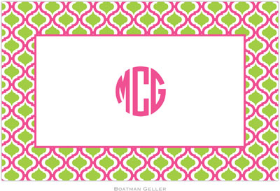 Boatman Geller - Personalized Placemats (Kate Raspberry & Lime - Laminated)