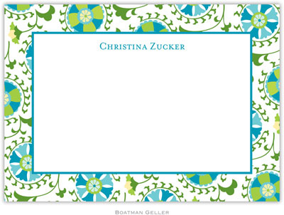 Boatman Geller Stationery - Suzani Teal