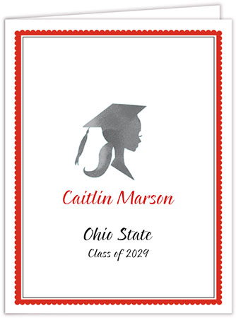 Personalized Stationery/Thank You Notes by Bonnie Marcus - Grad Silhouette