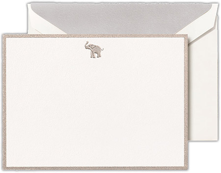 Boxed Correspondence Cards by Crane (Engraved Elephant)