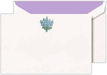 Boxed Correspondence Cards by Crane (Engraved Bluebonnets)