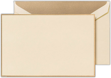 Boxed Correspondence Cards by Crane (Gold Bordered Ecru)