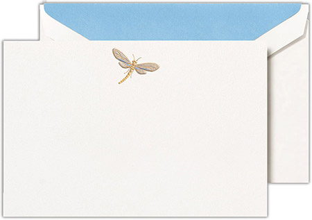 Boxed Correspondence Cards by Crane (Engraved Dragonfly)