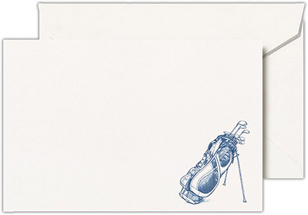 Boxed Correspondence Cards by Crane (Engraved Golf Bag)