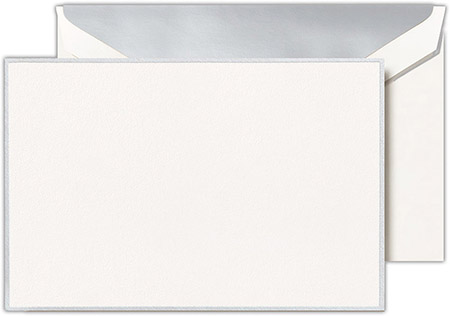 Boxed Correspondence Cards by Crane (Silver Bordered)