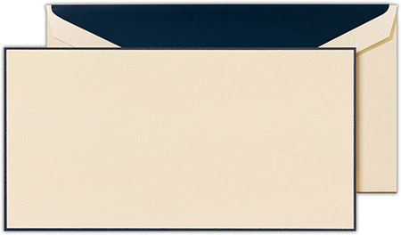 Boxed Correspondence Cards by Crane (Navy Bordered Monarch Ecru)