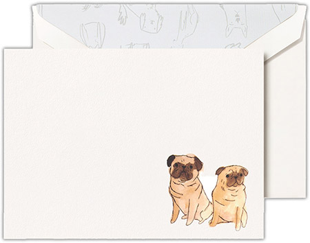 Boxed Folded Notes by Crane (Pugs)