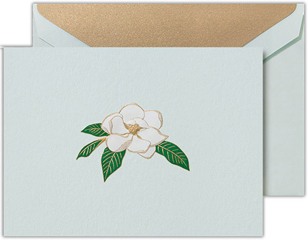 Boxed Folded Notes by Crane (Engraved Magnolia Blossom)