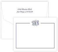 Triumph Monogram Correspondence Cards by Embossed Graphics