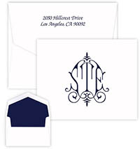 Whitlock Monogram Note Cards by Embossed Graphics