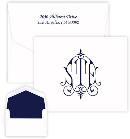 Whitlock Monogram Note Cards by Embossed Graphics