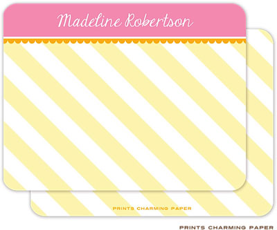 Note Cards/Stationery by Prints Charming - Sweet Sunshine Stripes (Flat)