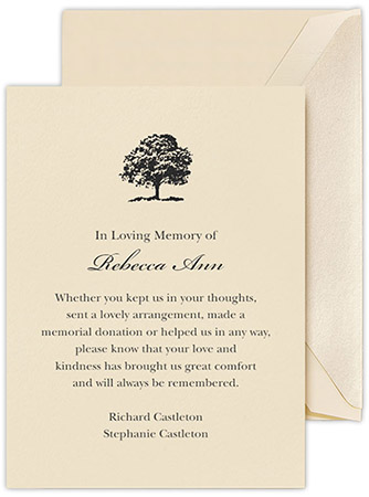 Sympathy Acknowledgement Notes by Crane (In Loving Memory with Motif)