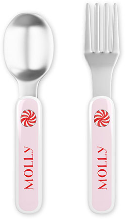 Fork and Spoon Utensil Sets by Kelly Hughes Designs (Peppermint)