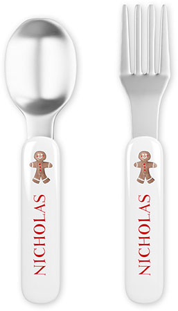 Fork and Spoon Utensil Sets by Kelly Hughes Designs (Gingerbread)