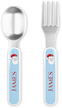 Fork and Spoon Utensil Sets by Kelly Hughes Designs (Jolly St. Nick)