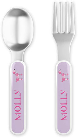 Fork and Spoon Utensil Sets by Kelly Hughes Designs (Poodles)