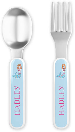 Fork and Spoon Utensil Sets by Kelly Hughes Designs (Mermaid)