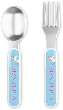 Fork and Spoon Utensil Sets by Kelly Hughes Designs (Rainbow)