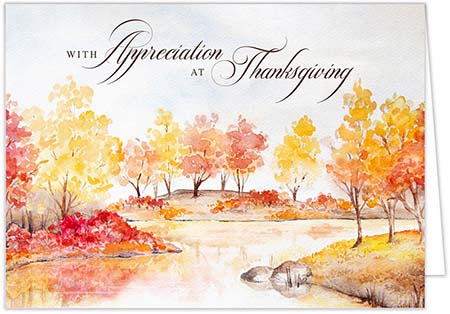 Thanksgiving Greeting Cards by Carlson Craft - Watercolor Thanksgiving