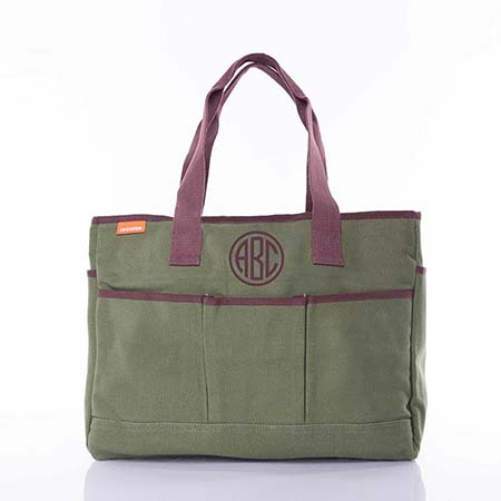 Olive Green Utility Tote Bags by CB Station