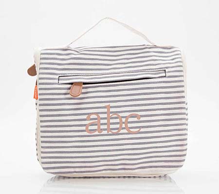 Gray Stripes Hanging Travel Kits by CB Station