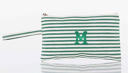 Stripes Green Clutch Bags by CB Station