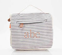 Gray Stripes Hanging Travel Kits by CB Station