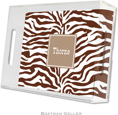 Boatman Geller - Create-Your-Own Personalized Lucite Trays (Zebra - Small)