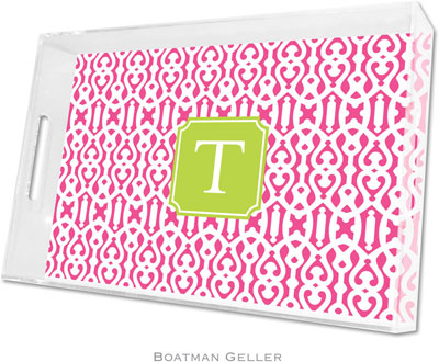 Boatman Geller - Create-Your-Own Personalized Lucite Trays (Cameron Raspberry Preset - Large)